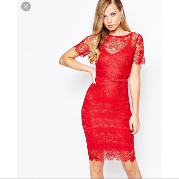 Body Frock Dresses & Skirts - Body Frock • Elegant Red Lace Dress Unlined